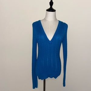 American Eagle Blue V-Neck Sweater